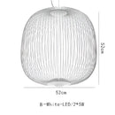 Industrial birdcage iron table lamp white & amber dining room led