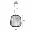 Industrial birdcage iron table lamp white & amber dining room led