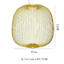 Industrial birdcage iron table lamp white & amber dining room led