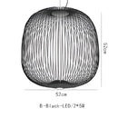 Industrial birdcage iron table lamp white & amber dining room led
