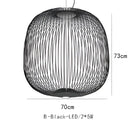 Industrial birdcage iron table lamp white & amber dining room led