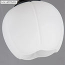 Industrial black 3-light opal glass globe pendant – dining room