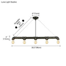 Industrial black and antique brass ceiling light living room chandelier
