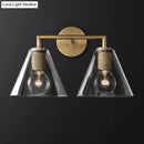 Industrial black and brass wall lamp bedroom clear glass fixture