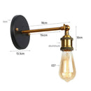 Industrial black and brass wall light bedroom industrial led wall