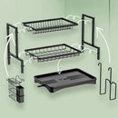 Industrial black and gold 2 tier kitchen storage rack