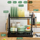 Industrial black and gold 2 tier kitchen storage rack