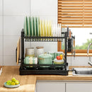 Industrial black and gold 2 tier kitchen storage rack