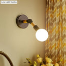 Industrial black and ocean blue wall sconce bedroom globe light