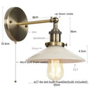 Industrial black and white decorbites led wall lights bedroom sconce