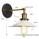 Industrial black and white decorbites led wall lights bedroom sconce