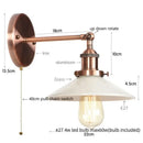 Industrial black and white decorbites led wall lights bedroom sconce