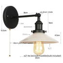 Industrial black and white decorbites led wall lights bedroom sconce