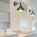 Industrial black and white wall sconce bedroom metal lamp