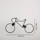 Industrial black bicycle pendant light living room exposed bulb fixture