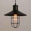 Industrial black bird cage pendant light dining room chandelier