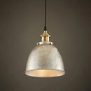 Industrial black & brass dome pendant lamp kitchen hanging light