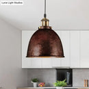 Industrial black & brass dome pendant lamp kitchen hanging light
