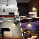 Industrial black & brass wall lamp – bedroom sconce