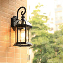 Industrial black bronze wall lamp outdoor lantern with clear glass