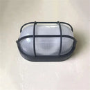 Industrial black bulkhead wall light – patio security sconce