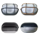 Industrial black bulkhead wall light – patio security sconce