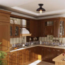 Industrial black cage metal ceiling light bedroom dome shade
