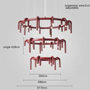 Industrial black circular ring pendant lights dining room chandelier