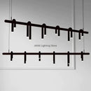 Industrial black circular ring pendant lights dining room chandelier