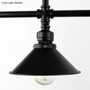 DecorBites™ Conical Island Farmhouse Lighting - Black Metallic 3-Bulb Ceiling Light for Dining Room
