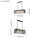 Industrial black cross framed pendant ceiling light for dining table