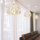 Industrial black crystal k9 pendant lamp kitchen island chandelier