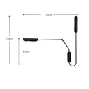 Industrial black emma industrial wall lamp bedroom reading light
