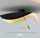 Industrial black & gold lotus leaf pendant light dining room