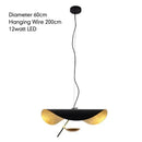 Industrial black & gold lotus leaf pendant light dining room
