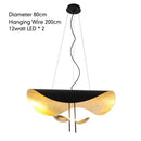 Industrial black & gold lotus leaf pendant light dining room