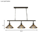 Industrial black & gold metal pendant dining room light e26 e27