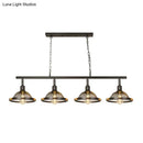 Industrial black & gold metal pendant dining room light e26 e27