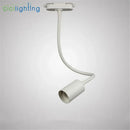 Industrial black gooseneck track lighting – clothing store fixture