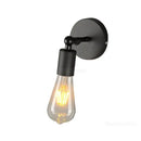 Industrial black hemp rope wall lamp living room sconce