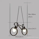 Industrial black iron bike chandelier dining room pendant light