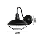 Industrial black iron cage wall sconce bedroom edison bulb light