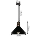 Industrial black iron pendant lights – kitchen edison bulb decor