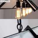 Industrial black island lamp with frosted glass – kitchen light