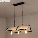 Industrial black island lamp with frosted glass – kitchen light