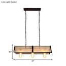 Industrial black island lamp with frosted glass – kitchen light