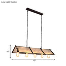 Industrial black island lamp with frosted glass – kitchen light