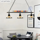 DecorBites™ Rustic Black Island Pendant Light Kit: Clear Glass Dome, 2/3-Light, with Multi-Color Balls