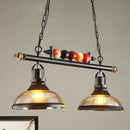 DecorBites™ Rustic Black Island Pendant Light Kit: Clear Glass Dome, 2/3-Light, with Multi-Color Balls