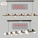 Industrial black kitchen island chandelier with edison bulbs
